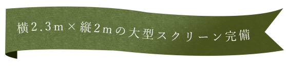 大型スクリーン完備